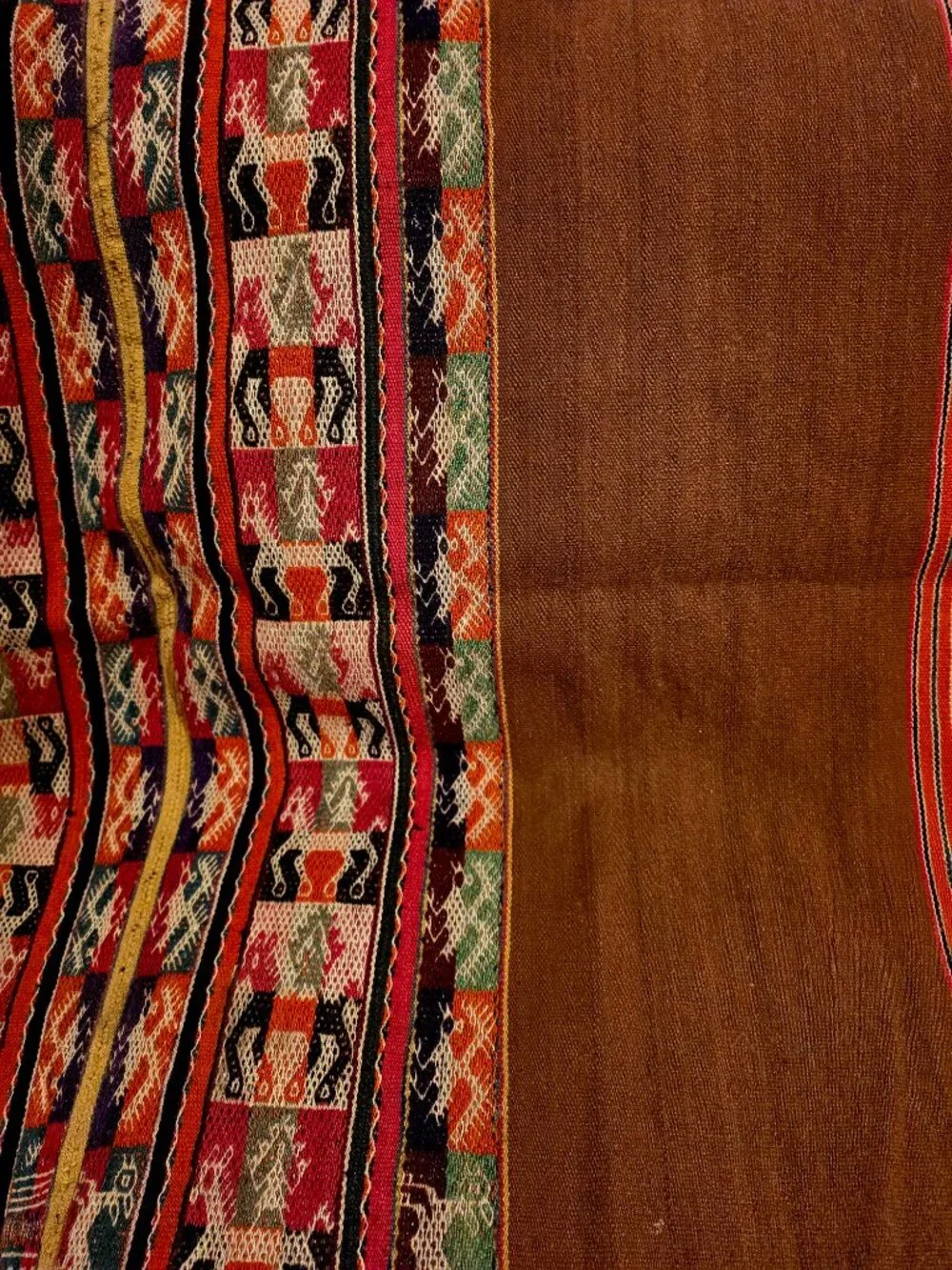 Vintage Peruvian Andean Textile – Pre-Columbian Inspired Woven Wall Art